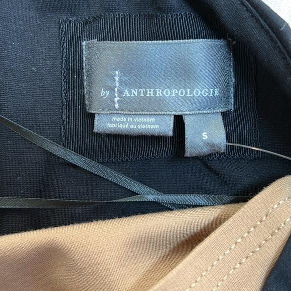 Anthropologie Chic Black and Tan Bodycon Stretchy Maxi Dress | Size Small - Picture 9 of 9